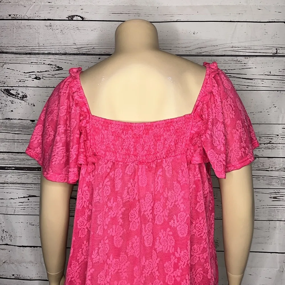 Weekend by Suzanne Betro NWT 3X Floral Lace Sweetheart Neck Ruffle Blouse Top - Image 5