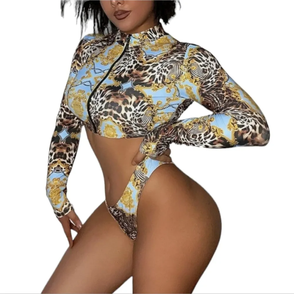 Jingpin 2 Piece Swimsuit Women's XL Bikini Swimwear Casual Cropped Top Bottom - Image 2