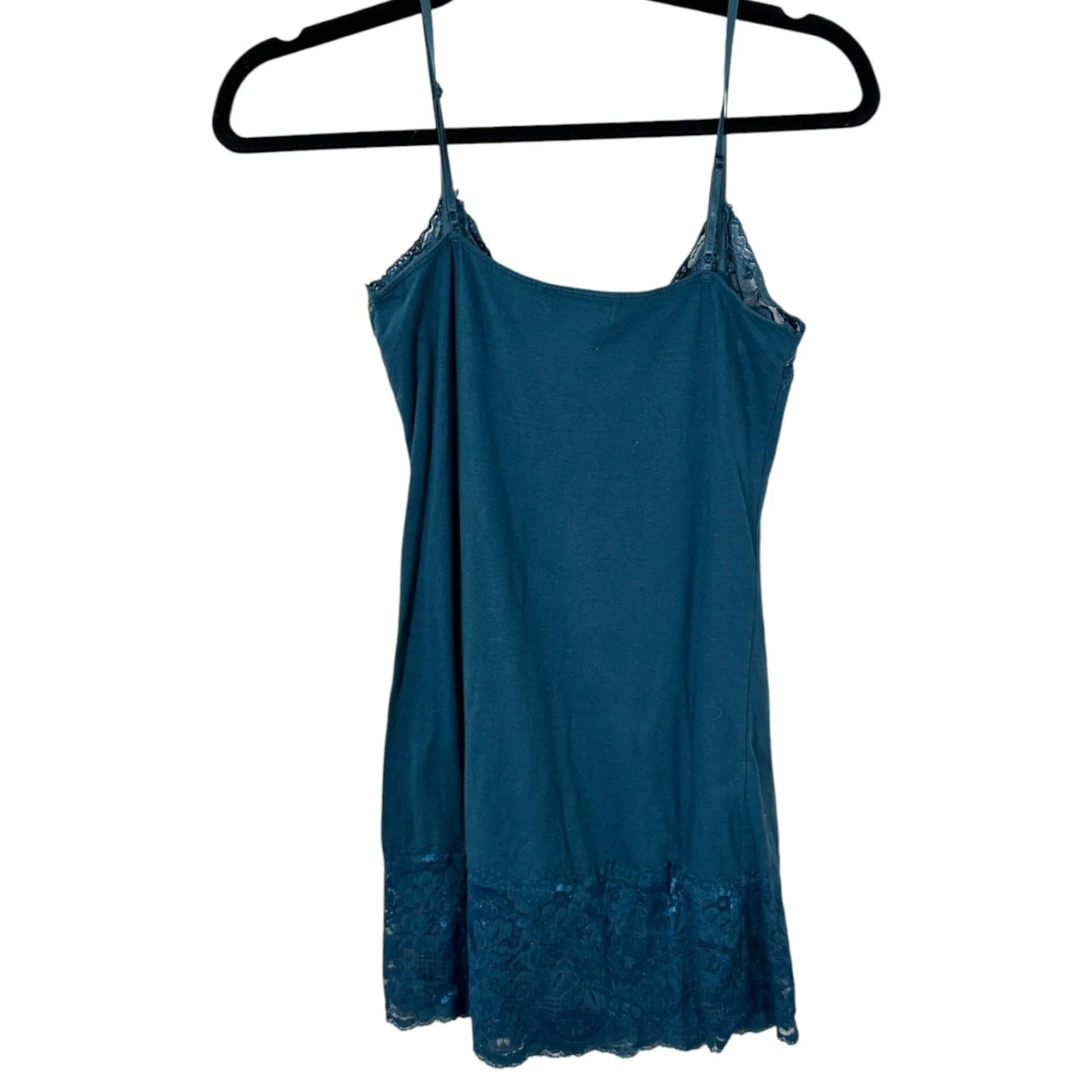 Wet Seal Vintage 90s Lace Trim Cami Camisole Blue Size Medium - Image 2