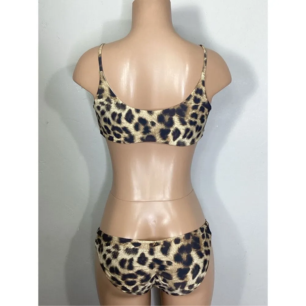 New. Pilyq/PQ Jungle reversible tie front bikini. M-Top/L-bottom. Retails$169 - Image 9