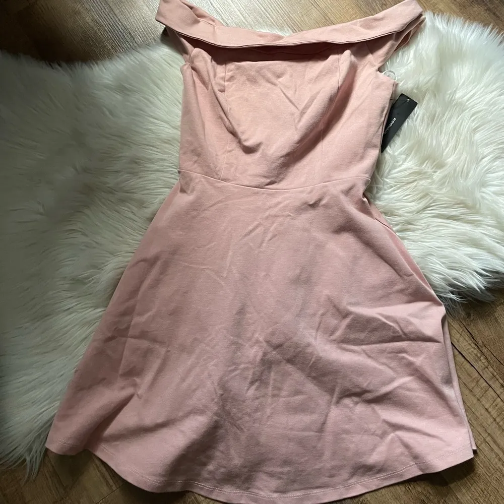 LULU’S Season Of Fun Blush Pink Off The Shoulder Skater Dress - Image 3