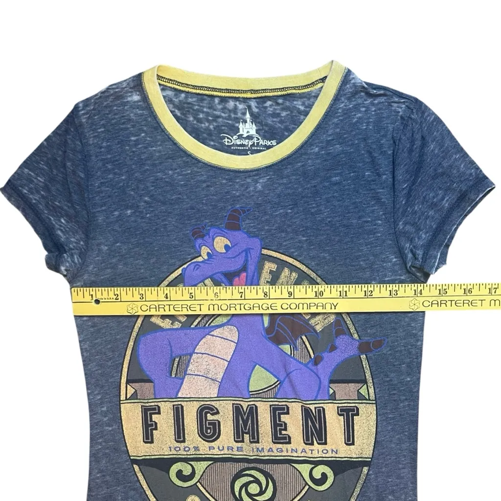 Disney Parks Womens T-Shirt FIGMENT Small Disney World Land Bound Purple Dragon - Image 10