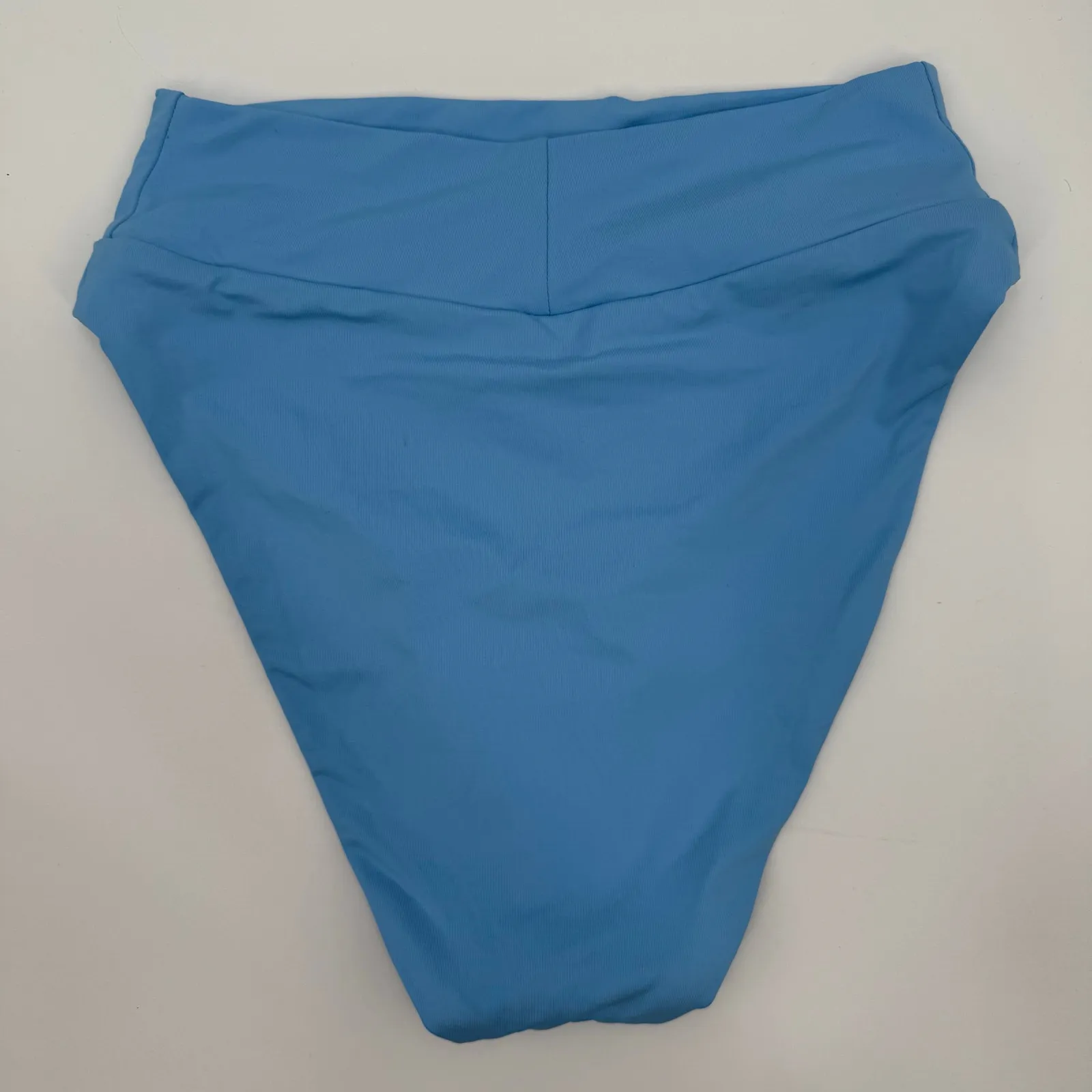 BECCA Bikini Bottoms Size Small French Cut High Leg NWT Sky Blue Swim High Waist - Image 3