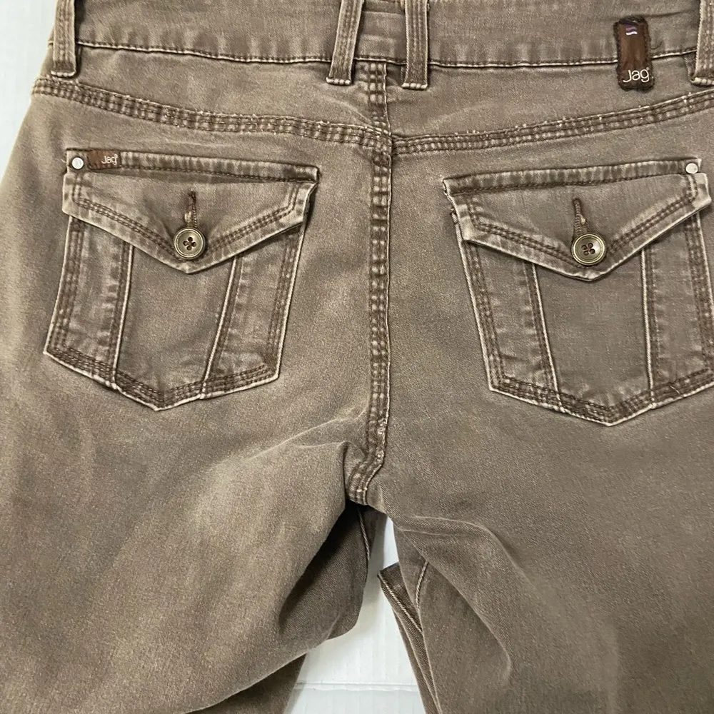 Jag cropped pants women’s size 6p stretch khaki color - Image 5