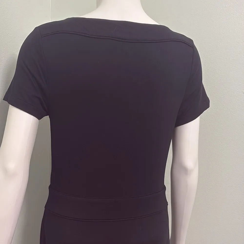 Boden Portia Jersey Dress Black Scoopneck Short Sleeve Size 8 - Image 5