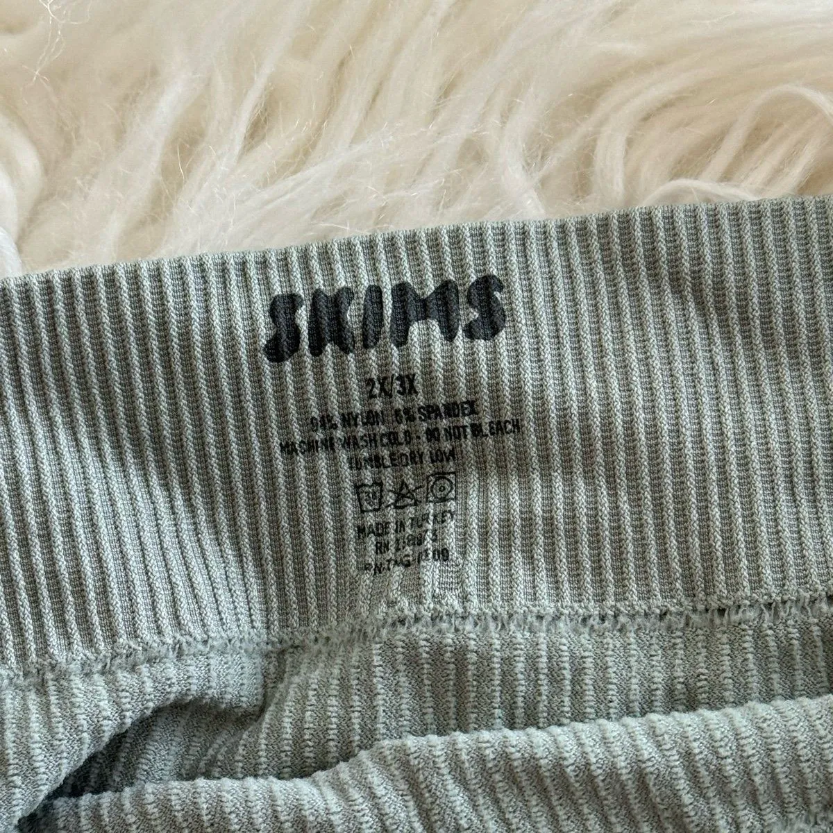 Skims Stretch Rib Thong Sea Haze Size 2X-3X - Image 8