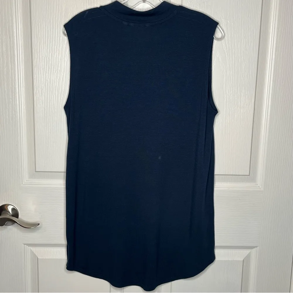 Athleta Sz M Navy Blue Tank Top Muscle Tee - Image 6