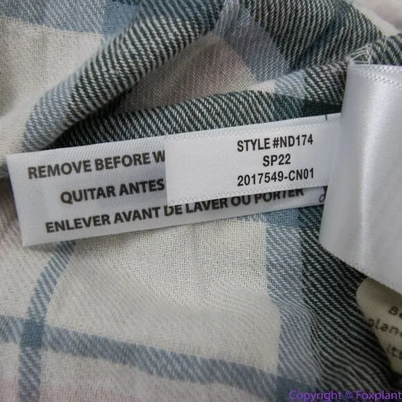 NEW Madewell Lucie Elbow-Sleeve Smocked Mini‎ Dress in Lebaum Plaid, M - Image 15