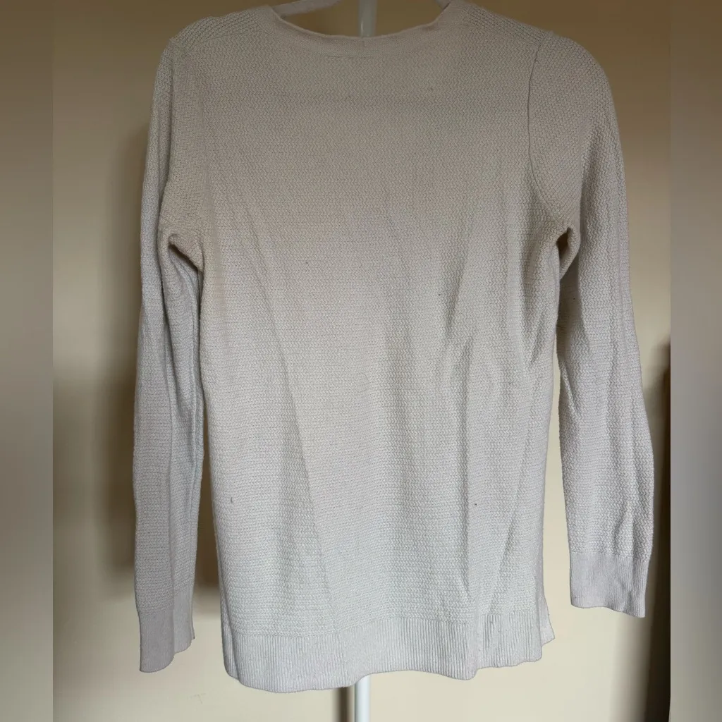 Gap Long Sleeve White Sweater Top - S - Image 5