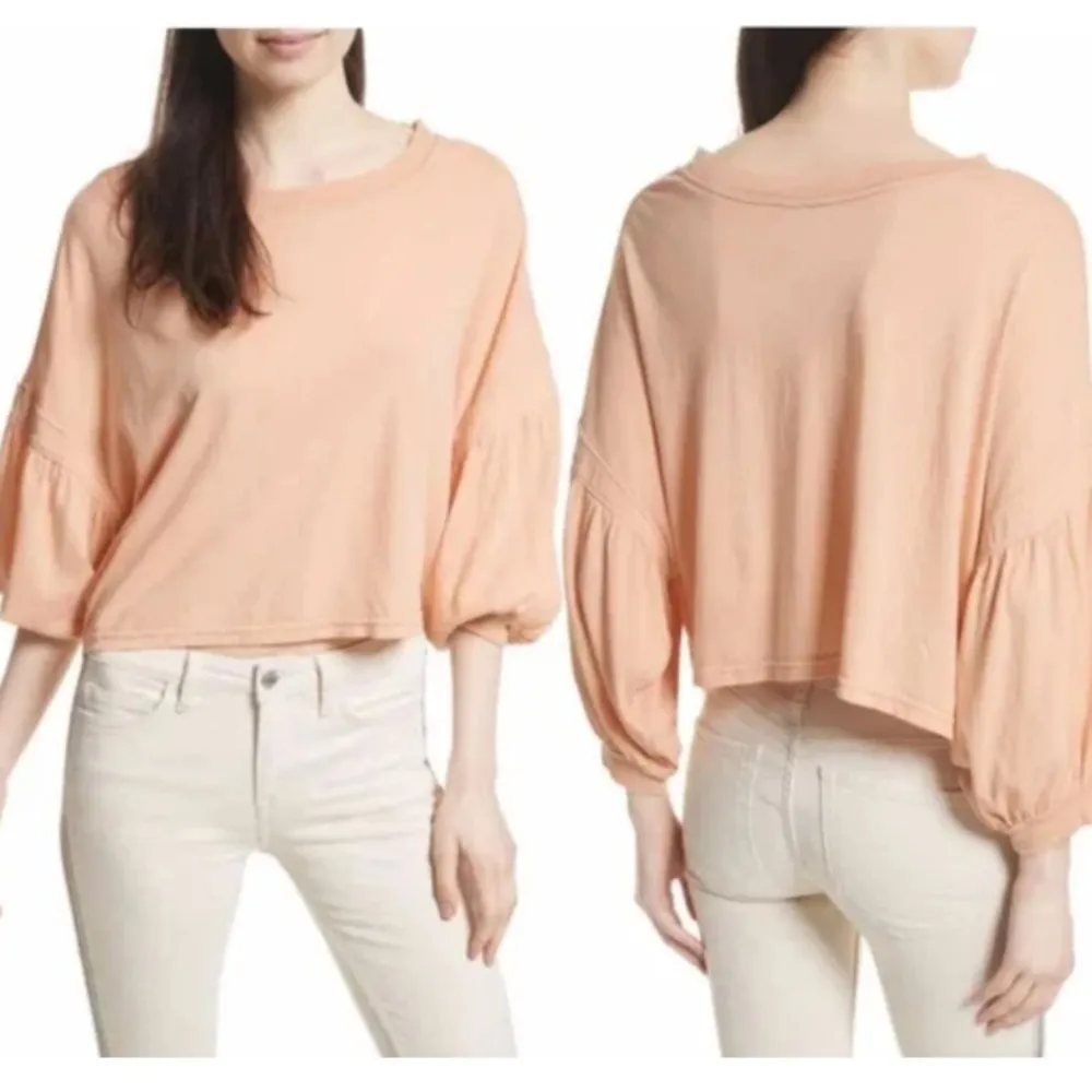 We The‎ Free Sugar Rush Top Balloon Sleeves Light Orange Large - Image 3