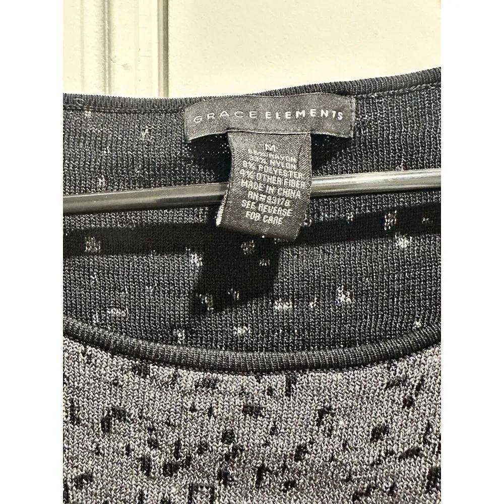 Grace Elements top Black/Silver  Size 3X EUC - Image 2