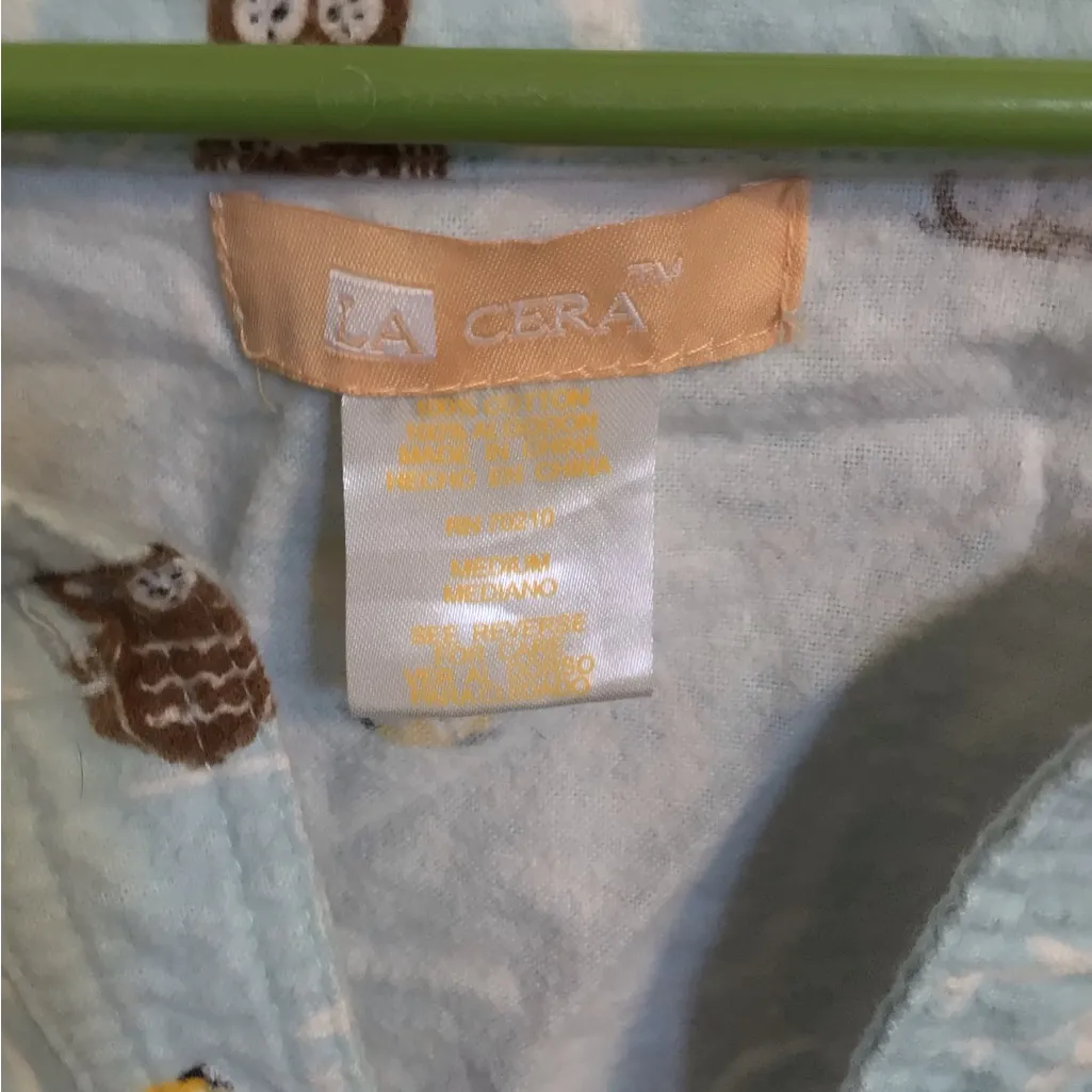 Women's Owl Print flannel nightgown - Image 3