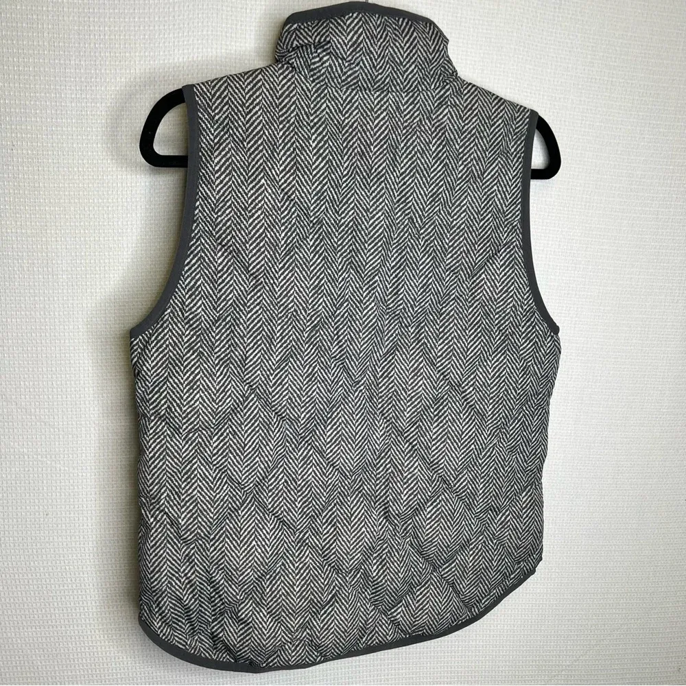 J.Crew | Woman’s Small Grey Vest Coat‎ Jacket Gray Puffer - Image 3