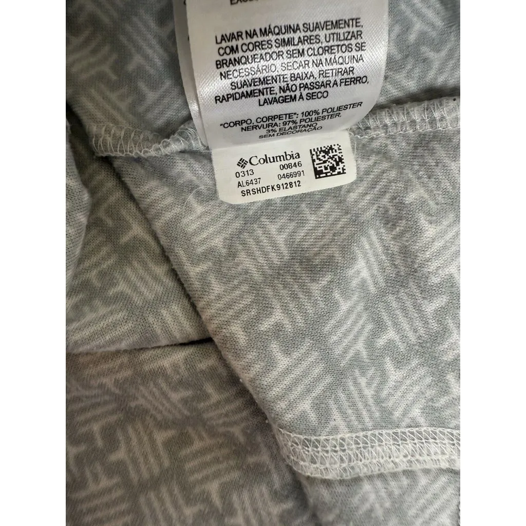 Columbia Sweater‎ Womens Medium Gray White Quarter Zip Soft Fleece Pullover Cozy - Image 8