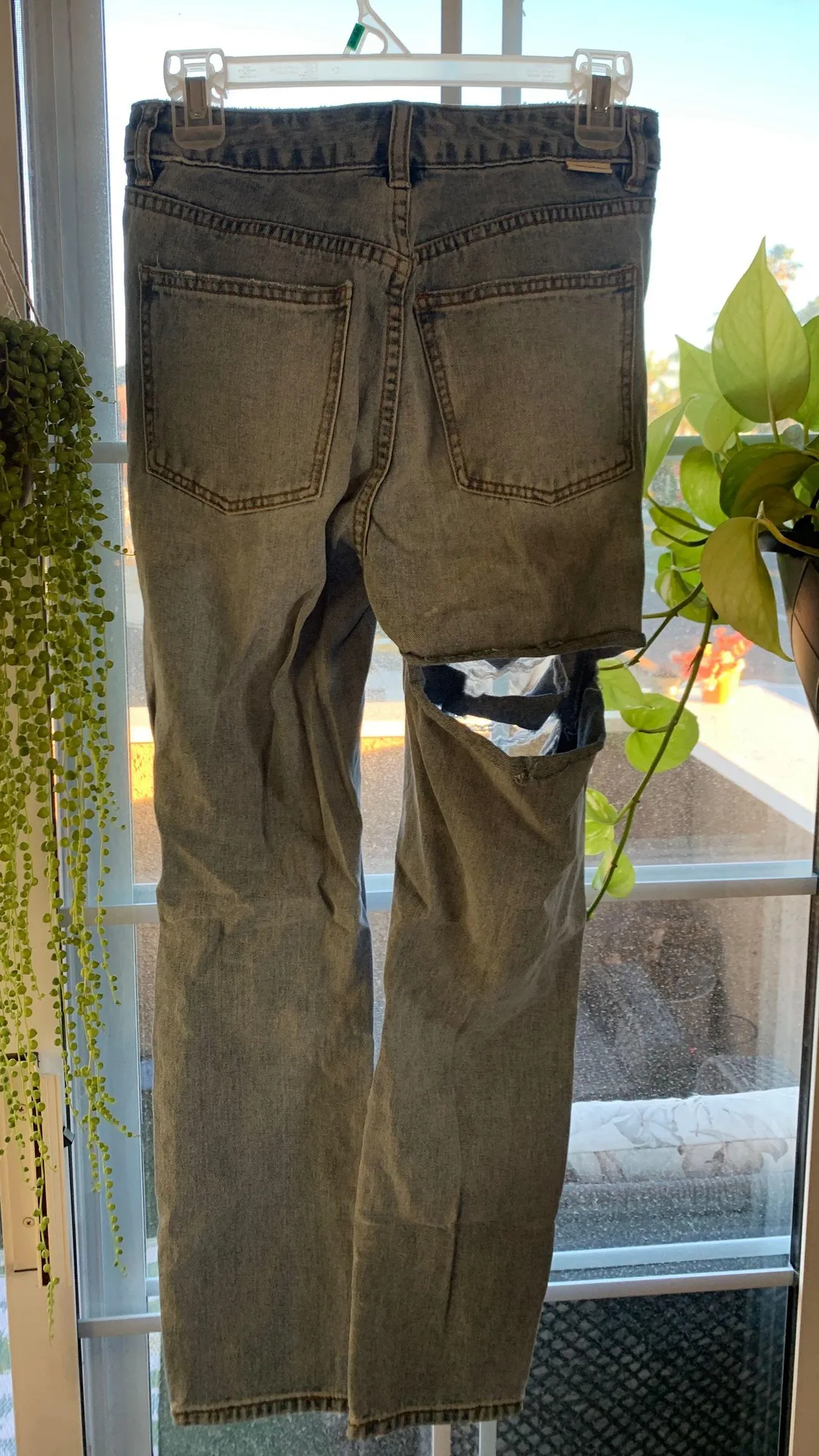 Ripped Straight Leg Jeans - Image 2