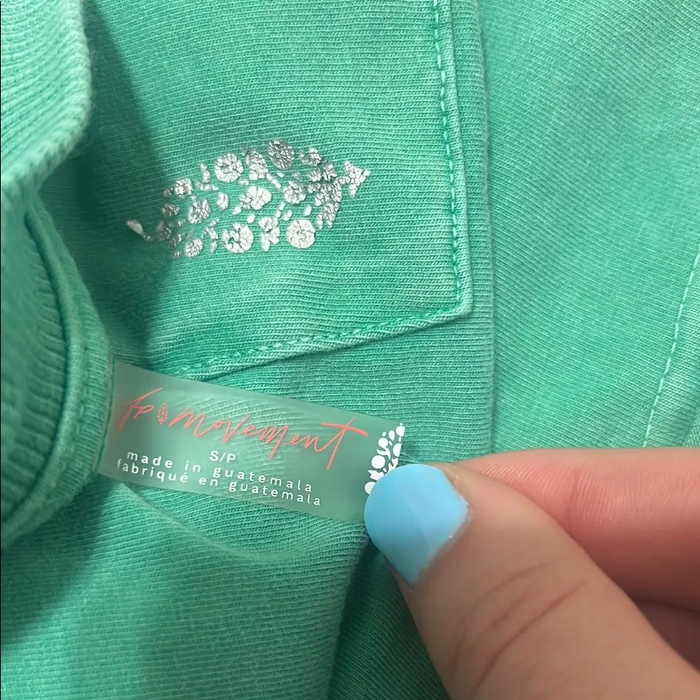 Women’s Free People Movement Hot Shot Tee Romper Green - Image 2