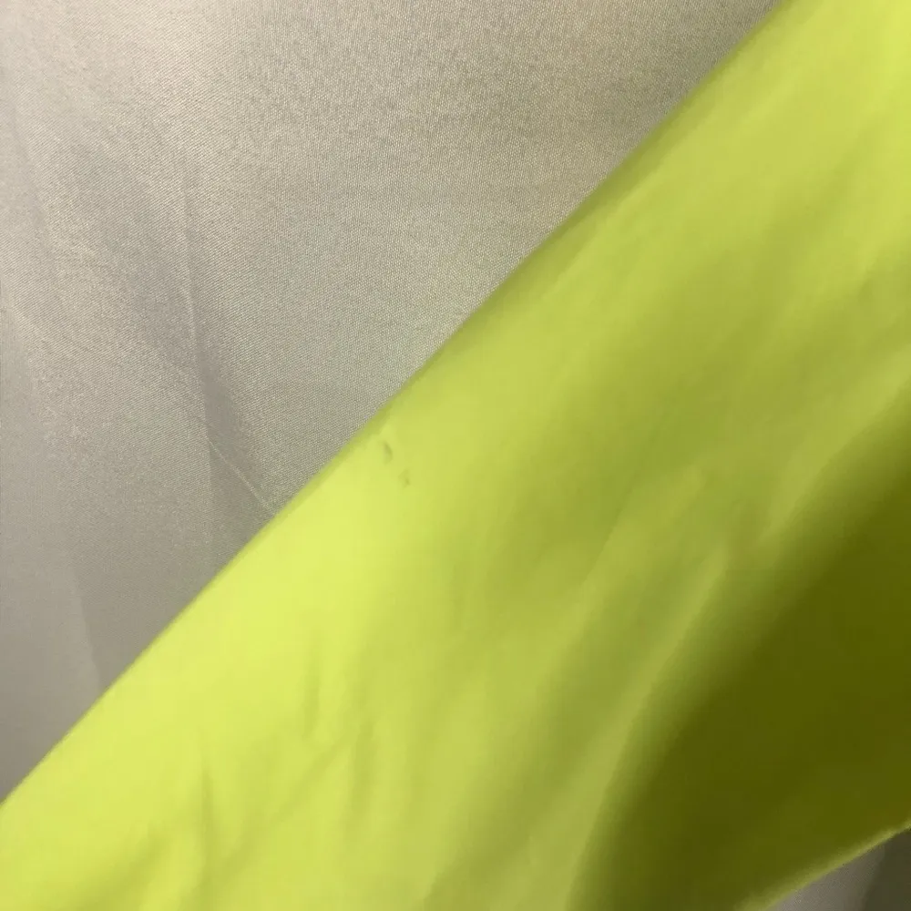 Columbia Bright Neon Yellow Green Packable Lightweight Rain Jacket M - Image 5