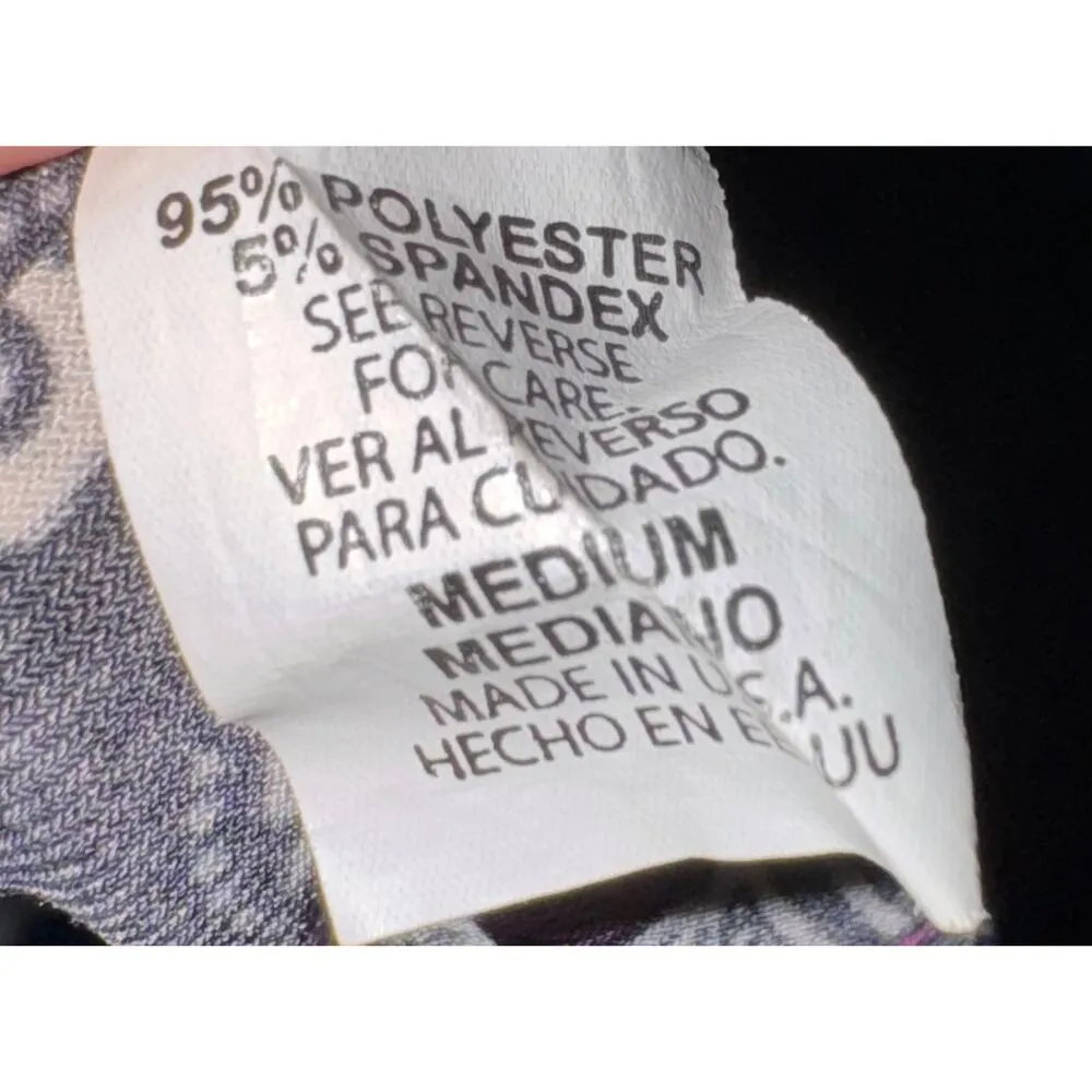 Y2K Vintage Ellen Parker Purple Paisley Knee Length Dress Women's Medium Slinky - Image 6