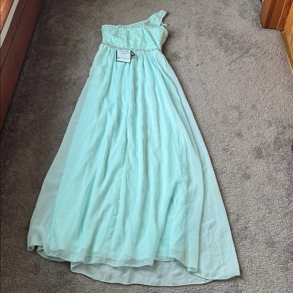 Speechless Aqua Green One Shoulder Dress SIZE 9 - Image 6