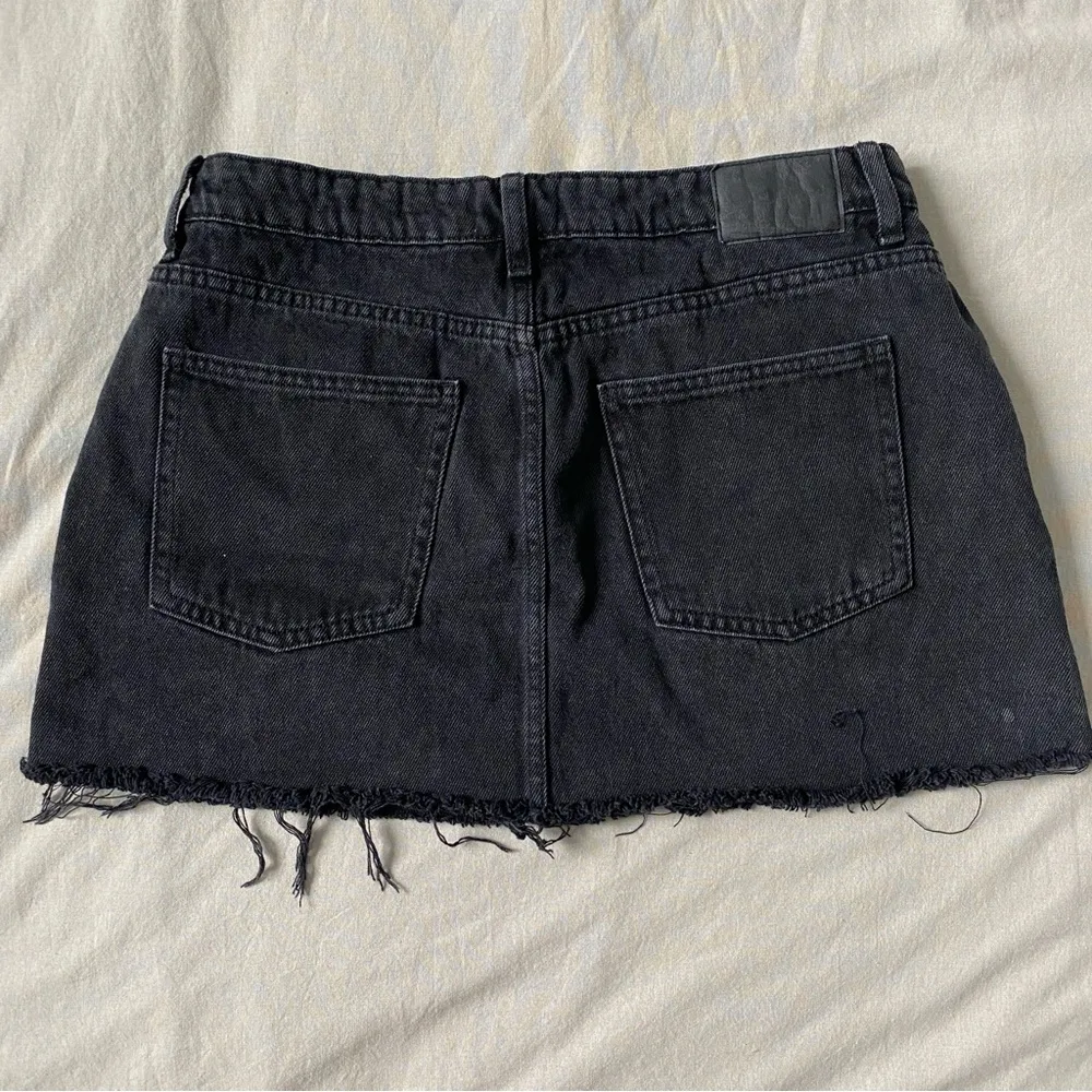 Black Denim Mini Skirt - Image 3