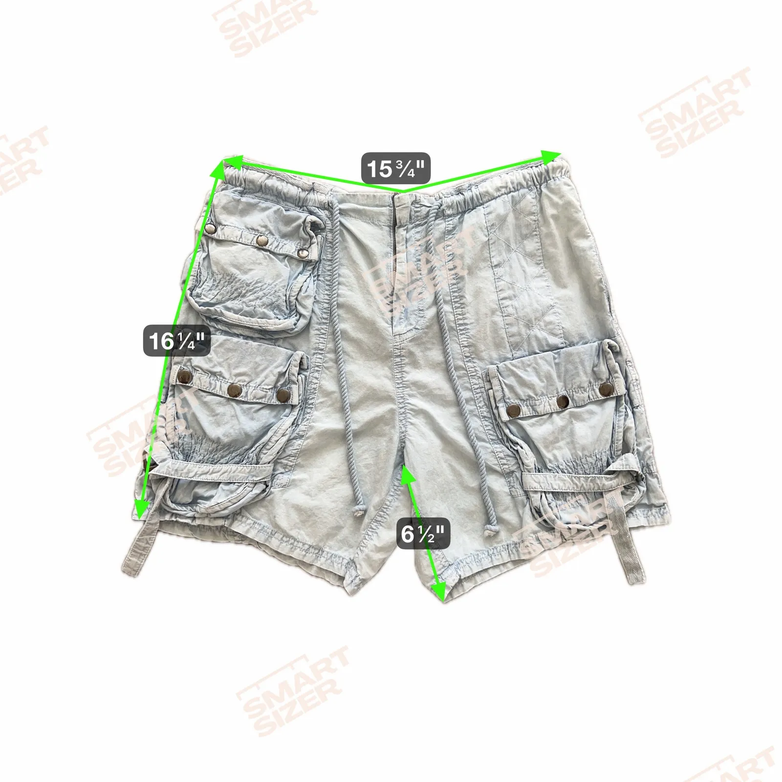 Free People Moon Bay Parachute Shorts XS NWOT Cargo Utility Low Rise Harem Blue - Image 6