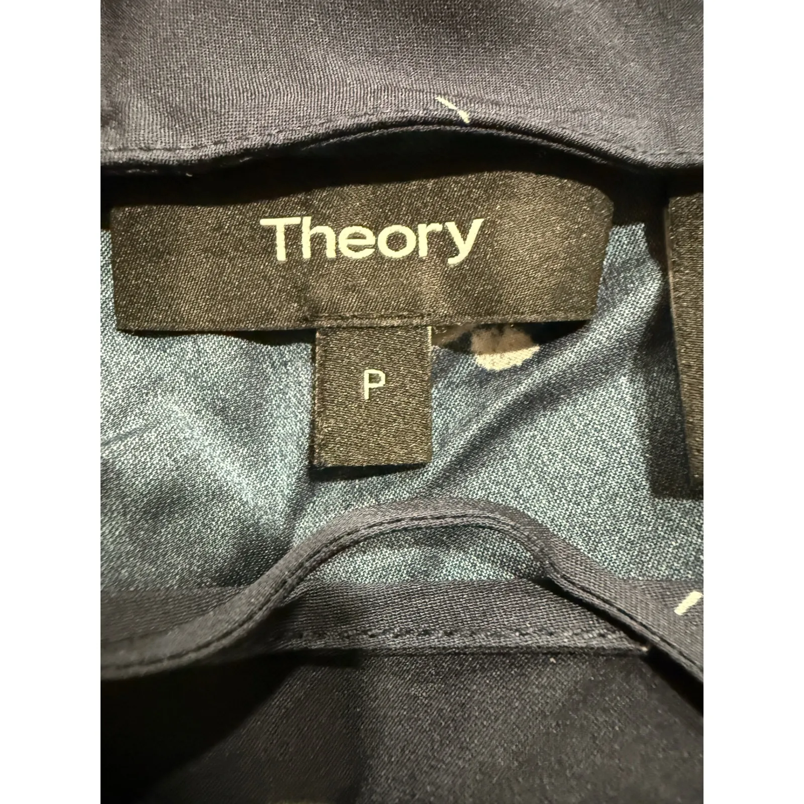 Theory Women Dark Floral Print Cami Tank Top Size P Spaghetti Strap - Image 4