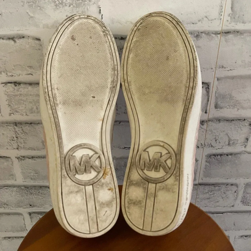 Women’s Michael Kors pink leather faux suede slip on loafer 7 - Image 5