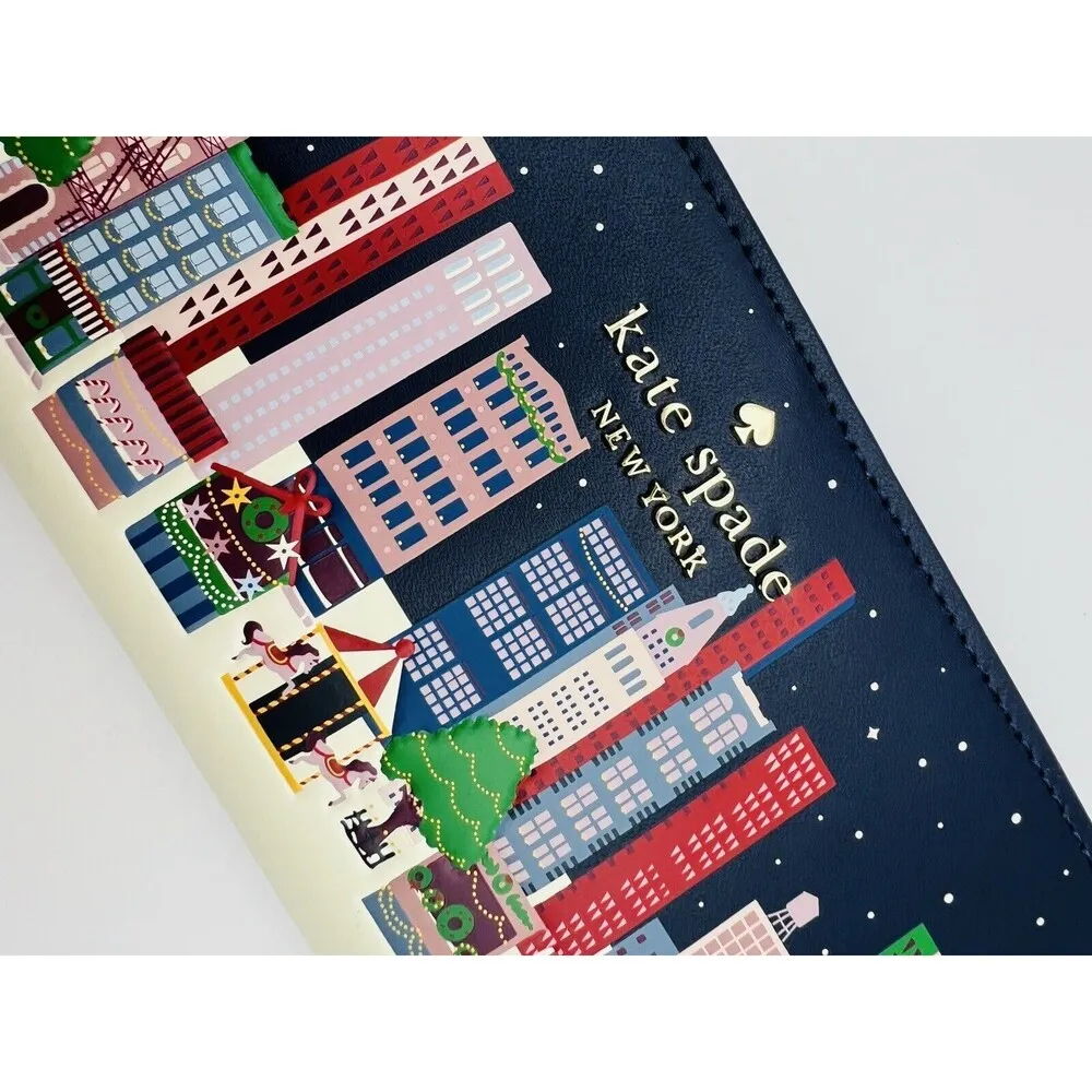 Kate Spade Winter Wonders Large Slim Bifold Wallet Holiday Christmas Gift New - Image 2