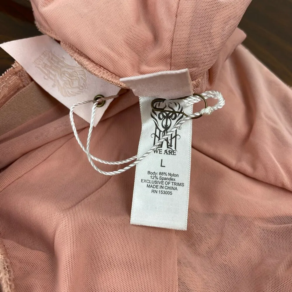 NEW Free People HAH Smarty Pants Bodysuit Lace Large Hot As Hell Copper Rose - Image 12