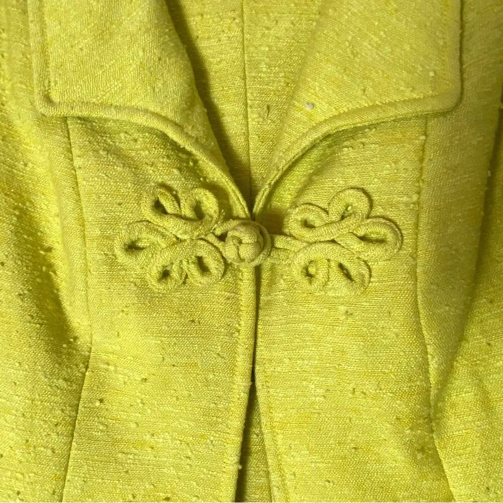 Vintage 60s Union Made Lime Green Sheath Mini Dress & Matching Jacket Size XS - Image 8