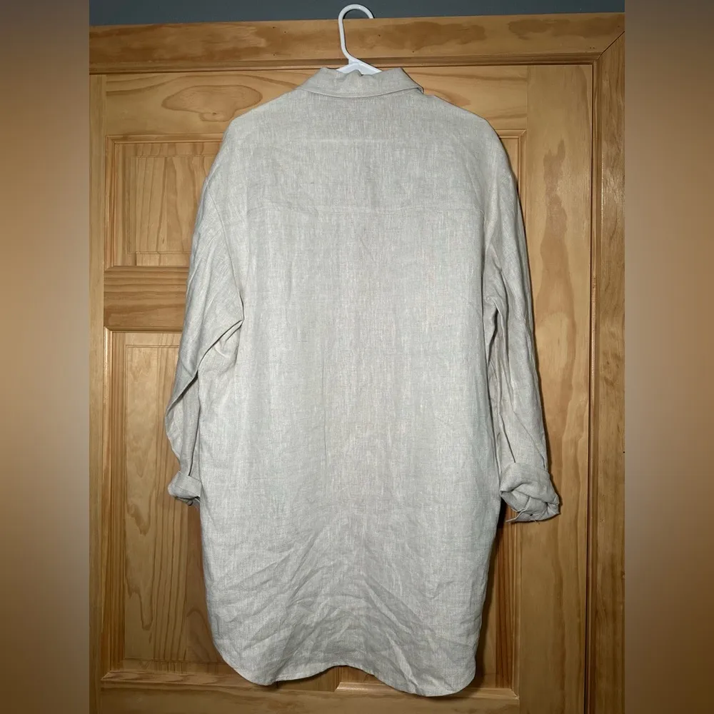 ZARA  Linen Button down - Image 3