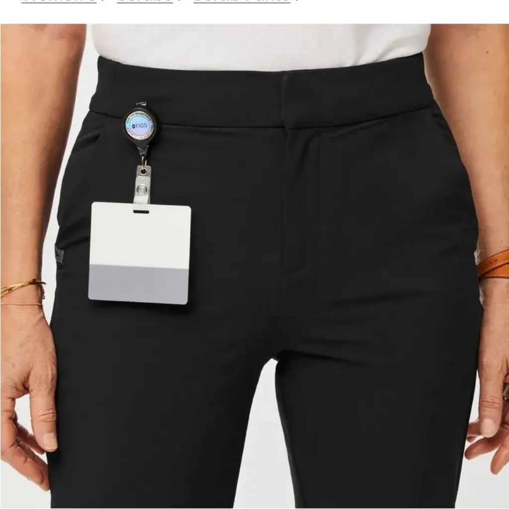 FIGSPRO Skinny Zip Fly Trouser™ petite skinny medium black 
NWT/NEW - Image 5