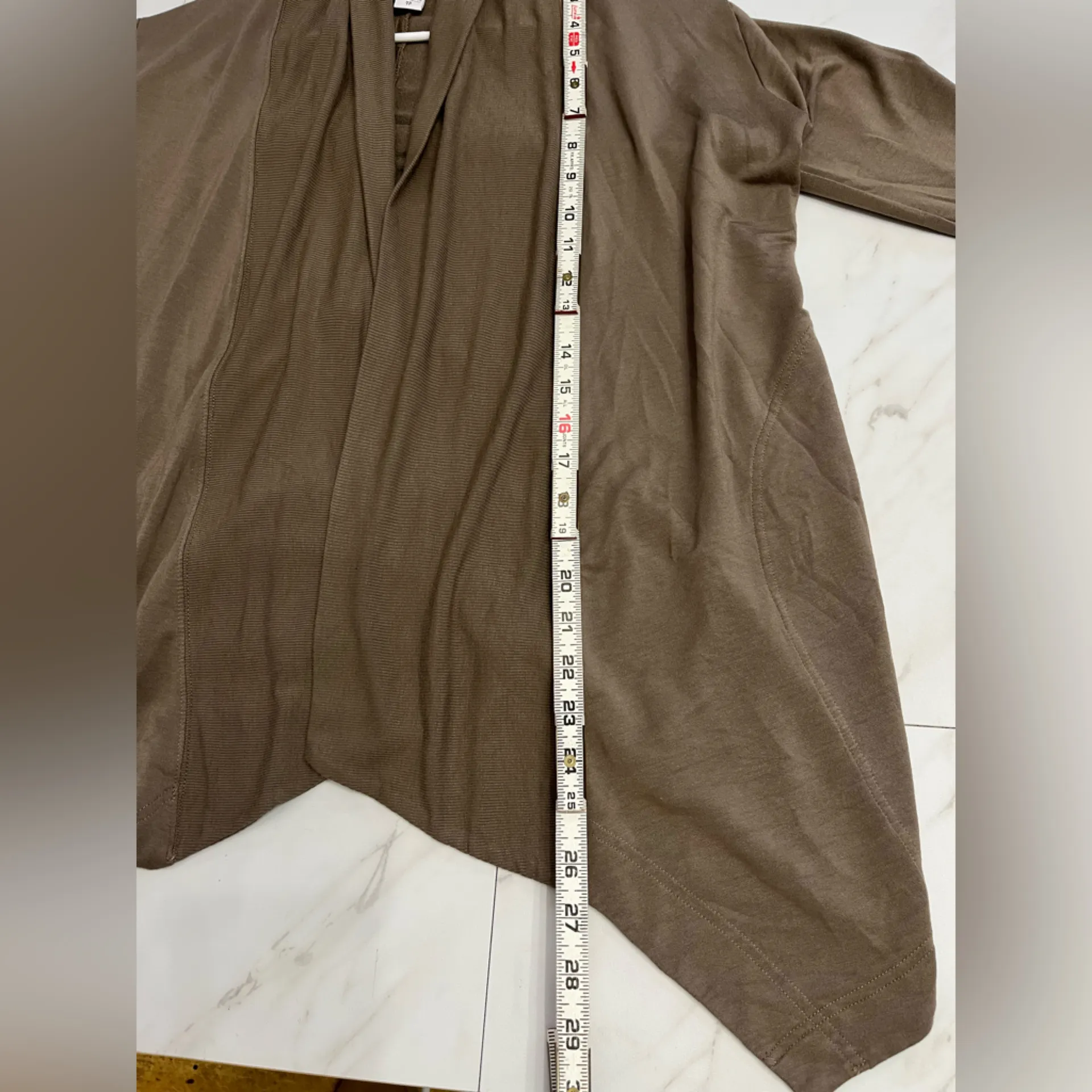 Athleta Pranayama Restore Wrap Cardigan Mushroom Brown size XS - Image 11