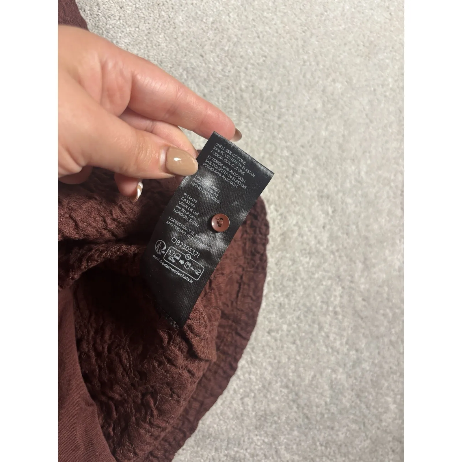 athropologie sleeveless textured mini shirt dress brown NWT‎ Liner Collared Xs - Image 12