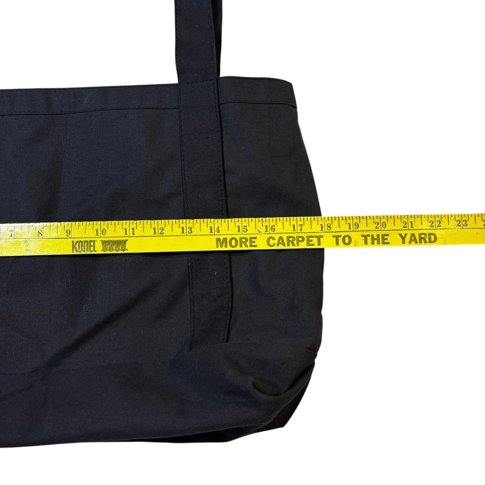 Black Canvas Tote Bag Red Floral Print Large Reusable Shopping Handbag‎ - Image 8