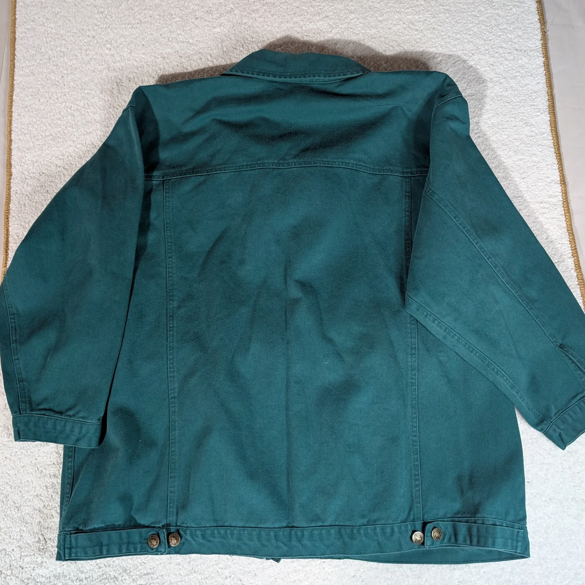Women's Vintage Hunter Run Teal Denim Jacket Size 1X - Image 3