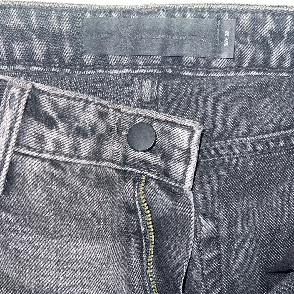 Alexander Wang High Waisted Black Cropped Distressed Hem Jeans Size 28 - Image 3