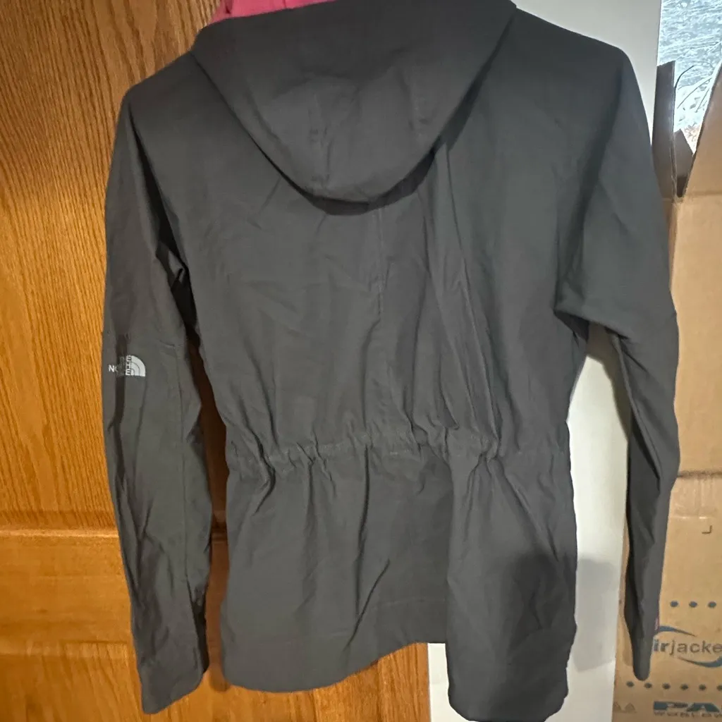 The North Face Women's Black Ski Jacket with Pink Hood - Image 2