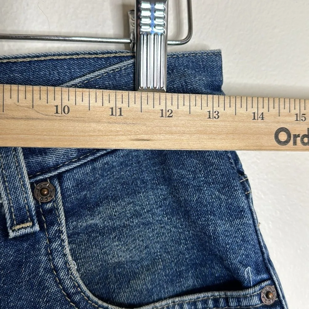 Vtg Levi’s 90s dry good darkwash wide leg denim jeans size 26 - Image 4