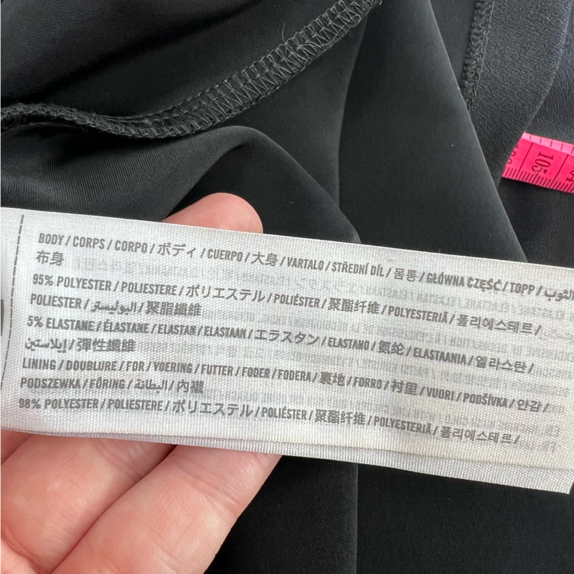 Abercrombie & Fitch Plunge V-Neck Midi Dress black Sz S petite - Image 9