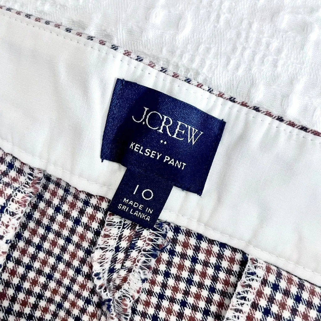 J Crew Kelsey Kickout Flare Crop Pant Ivory Antique Oak Size 10 CD231 - Image 4