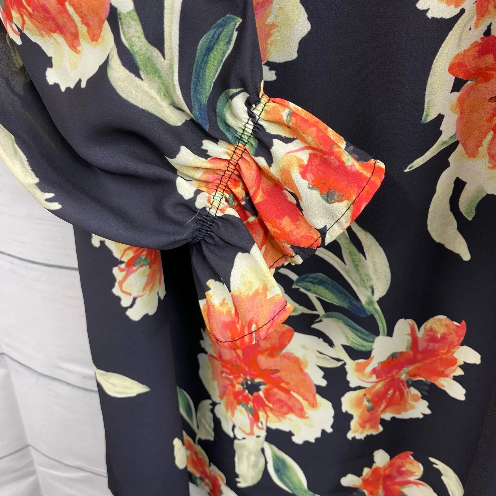 Eight Sixty Revolve Whispering Floral Black Off Shoulder Lace Dress Size Small - Image 4