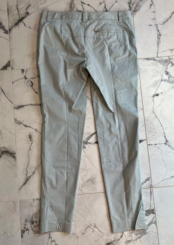 Dolce & Gabbana  Light Blue Equestrian Style Pants Cotton Q3PM Size 8 (Euro 41) - Image 7