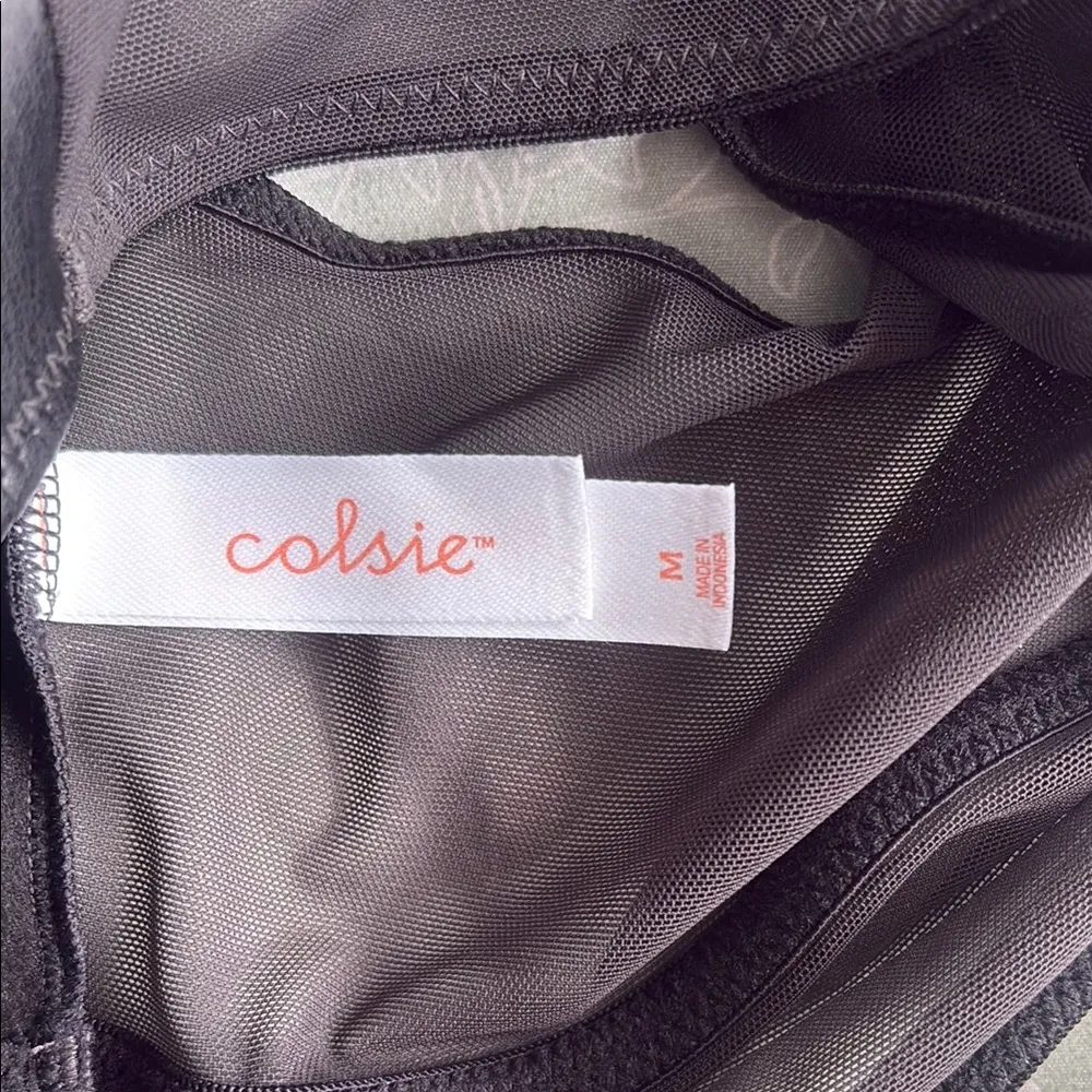 Black Faux Leather Crop Top Size M - Image 6