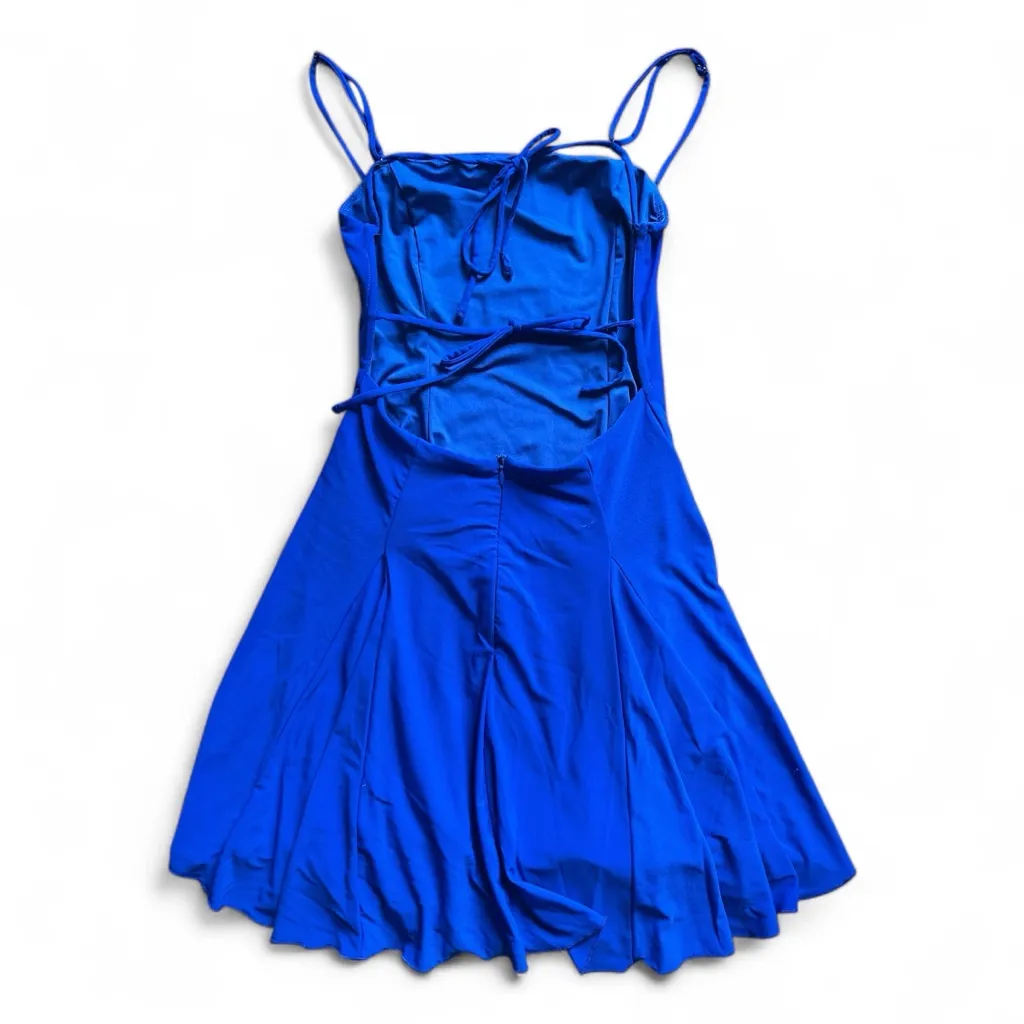 Hello Molly Style Evolution Mesh Mini Dress - Royal Blue - Image 7