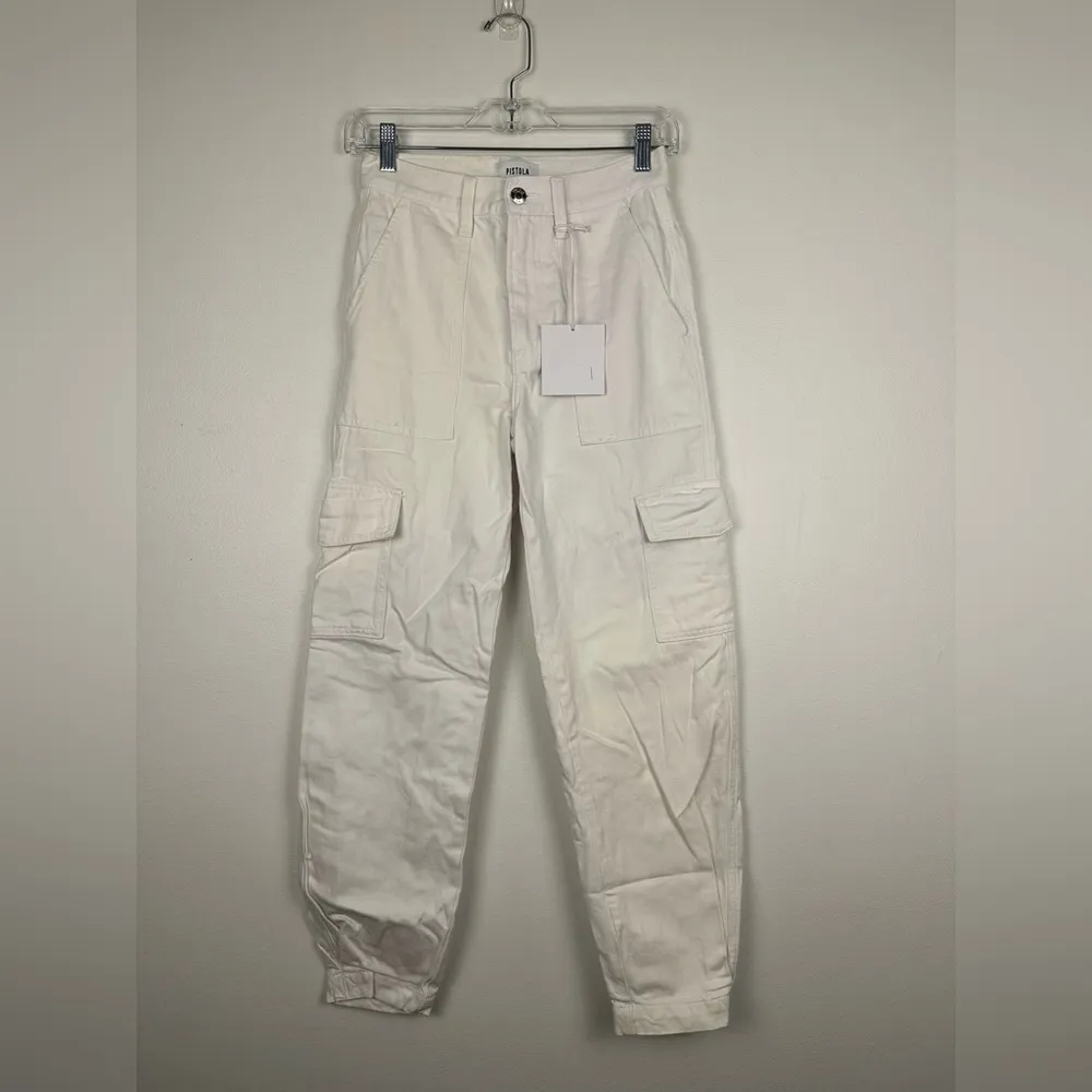 Pistola White Josephine Ankle Barrel Leg Cargo Jeans Women’s Sz 24 NWT - Image 3