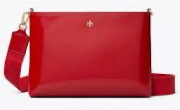 Tory Burch NWT Blake Patent Leather Swingpack Crossbody 156480 In Lipstick Red - Image 2