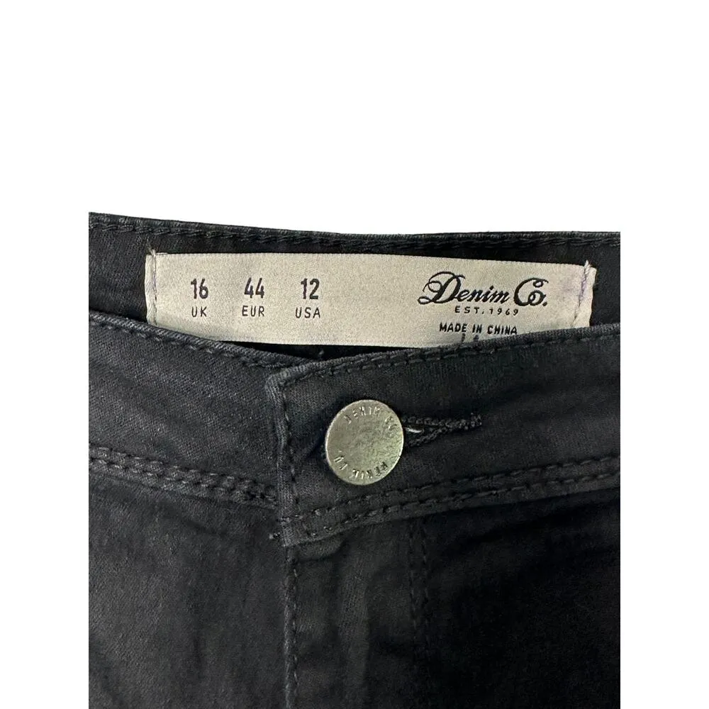 Denim Co. Black Skinny Jeans Women's Size 12 - Image 3