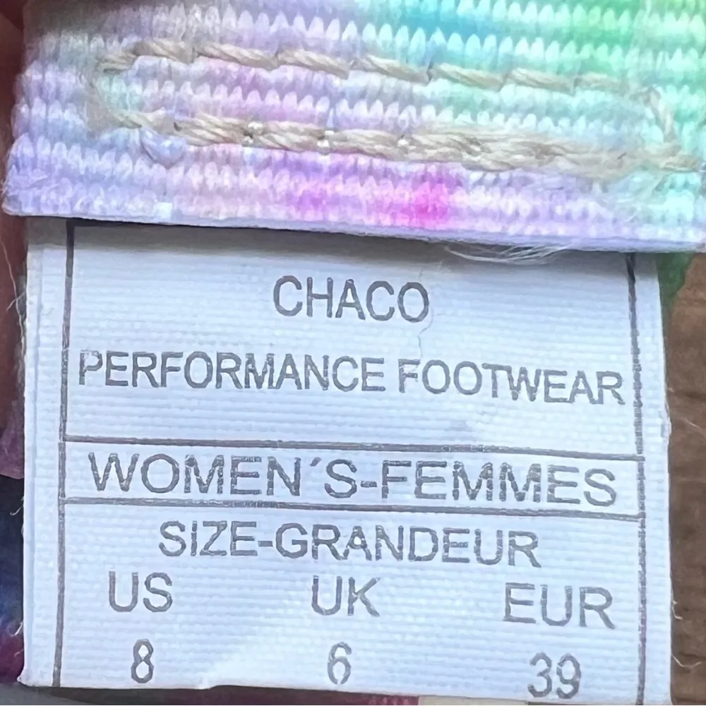 Chaco Chillos Light Tie Dye Beige Womens Size 8 Beach Walking Slide Sandals - Image 7