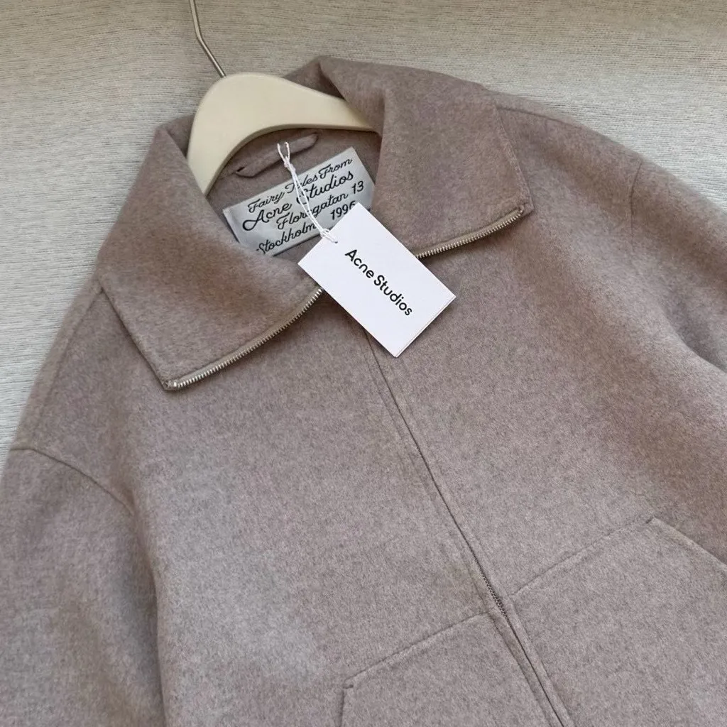 Acne Studios WOOL ZIP JACKET 36
colour:Oatmeal melange - Image 11